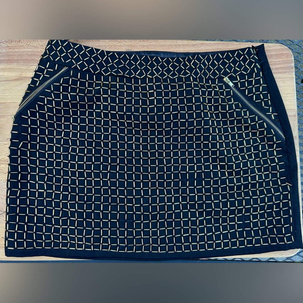 Chic Black and Gold Women's Skirt